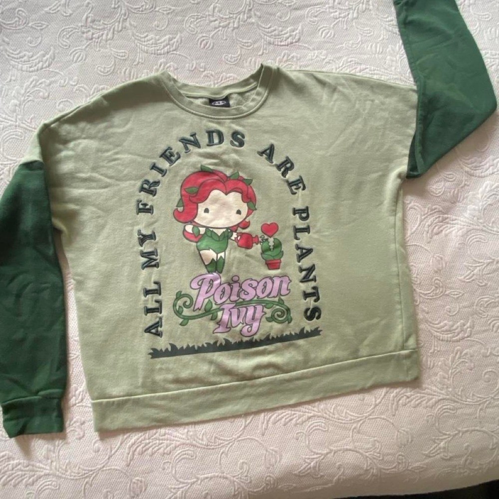 DC Comics Batman Poison Ivy Sweatshirt Size Large All My Friends Are Plants